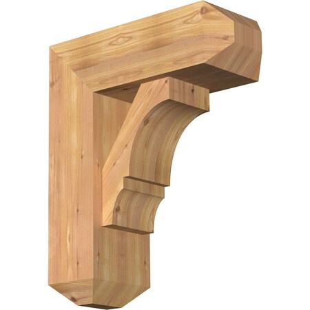 Ekena Millwork Balboa Craftsman Smooth Bracket w/ Offset Brace, Western Red Cedar, 7 1/2"W x 20"D x 24"H BKT0806X20X24BOA04SWR